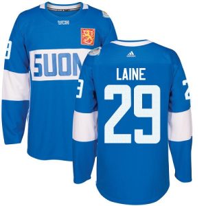 Herren Team Finland #29 Patrik Laine Authentic Blau Auswärts 2016 World Cup